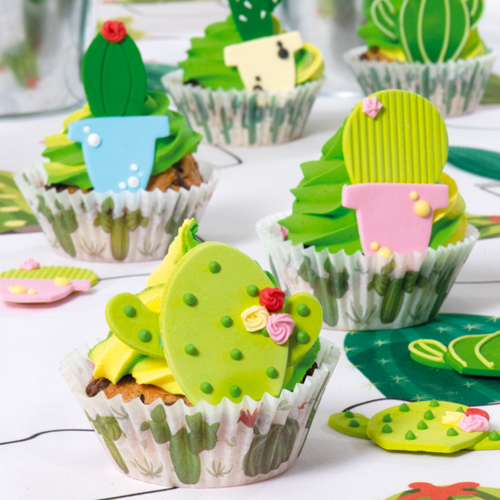 CAPSULAS CUPCAKES DECORA - CACTUS