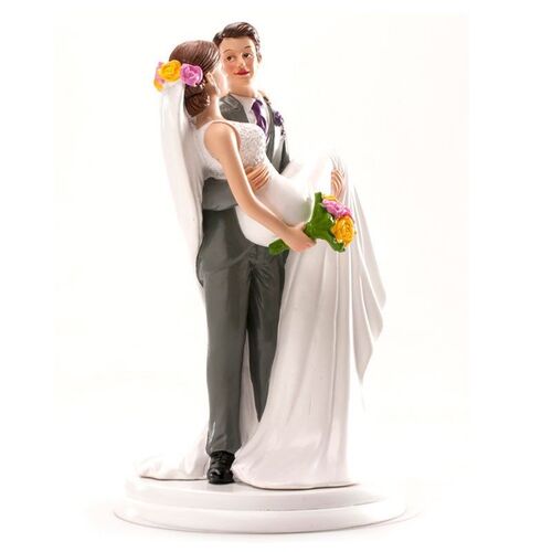 FIGURA PARA TARTA PAREJA MUJER EN BRAZOS