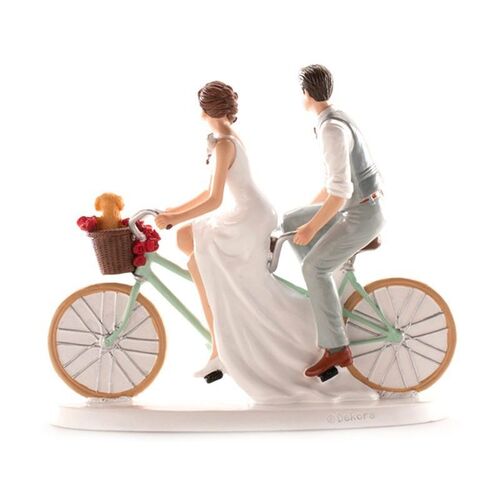 FIGURA PARA TARTA PAREJA EN BICICLETA