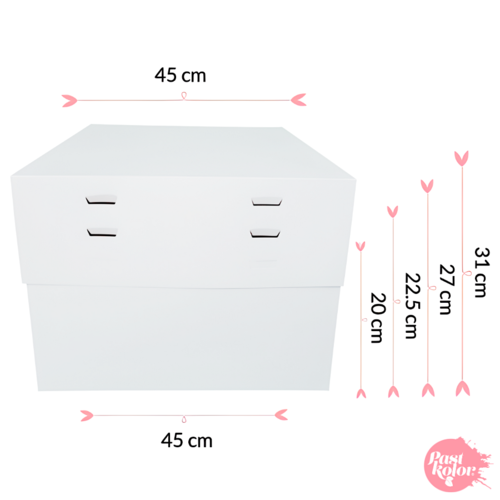 CAJA PARA TARTA 4 ALTURAS AJUSTABLES - 45 CM