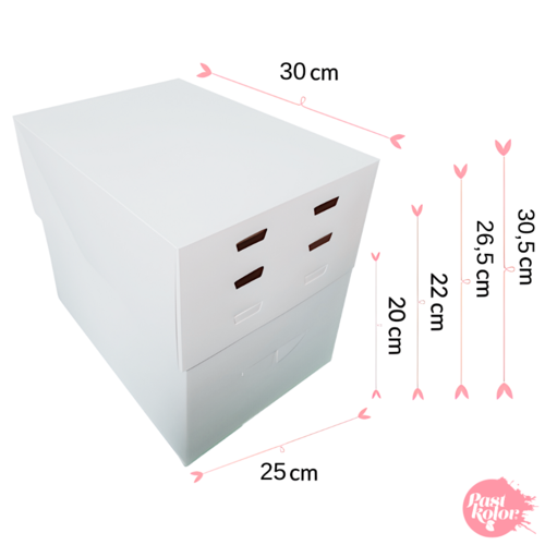 CAJA PARA TARTA 4 ALTURAS AJUSTABLES - 30 X 25 CM