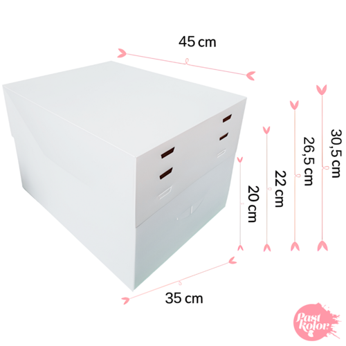 CAJA PARA TARTA 4 ALTURAS AJUSTABLES - 45 X 35 CM