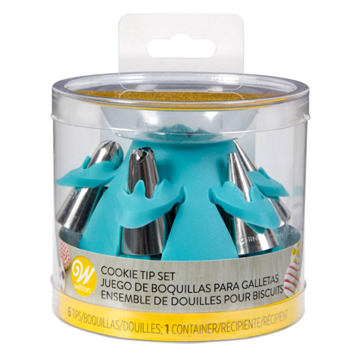 SET COLOCA-Y-LAVA BOQUILLAS PARA GALLETAS WILTON