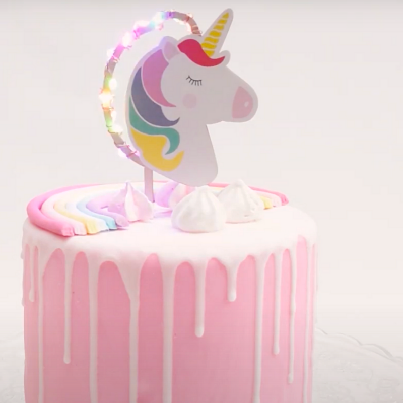 TOPPER PARA TARTA SCRAPCOOKING - UNICORNIO LED