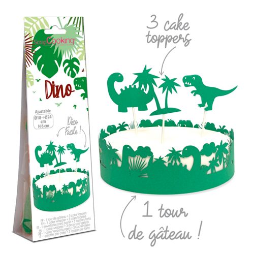 WRAPPER + TOPPERS PARA TARTA SCRAPCOOKING - DINO