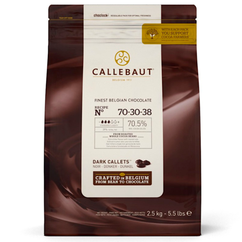 CALLETS DE CHOCOLATE EXTRA NEGRO (70,5%) CALLEBAUT - 2,5 KG