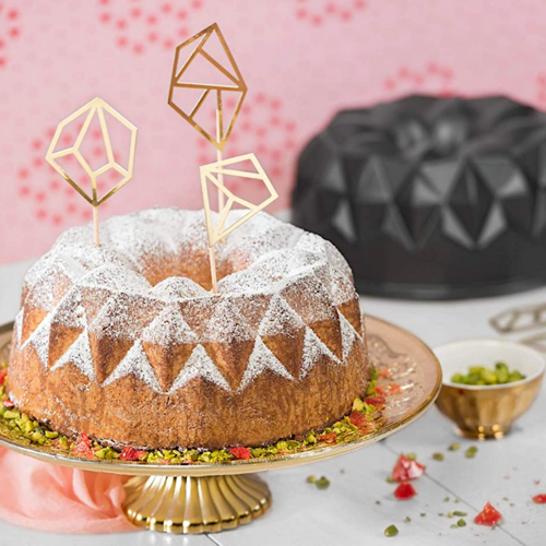 MOLDE DE ALUMINIO FUNDIDO KAISER - "BUNDT GEOMETRIC" 25 CM