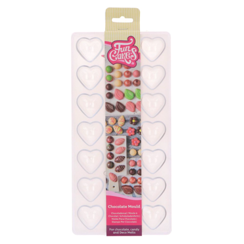 MOLDE PARA CHOCOLATE FUNCAKES - CORAZONES