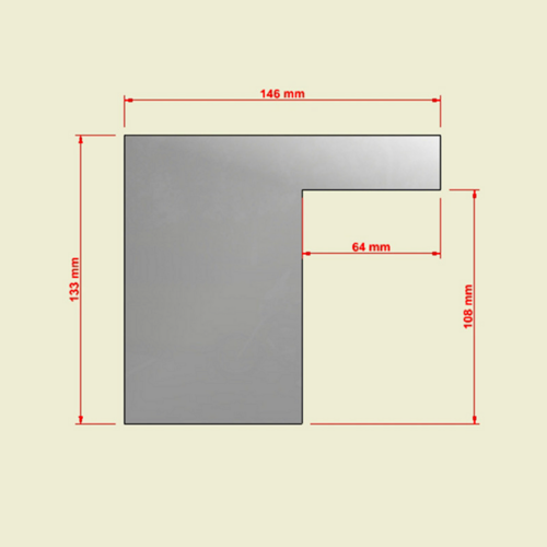 SCRAPER ALISADOR DE ACERO - ANGULO RECTO N2