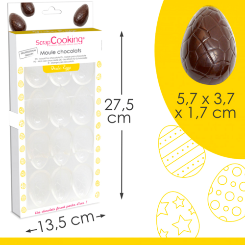 MOLDE PARA CHOCOLATE SCRAPCOOKING - HUEVOS