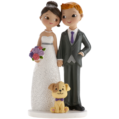 FIGURA PARA TARTA PAREJA CON PERRO