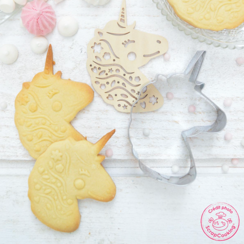 CORTADOR + SELLO PARA GALLETAS SCRAPCOOKING - UNICORNIO