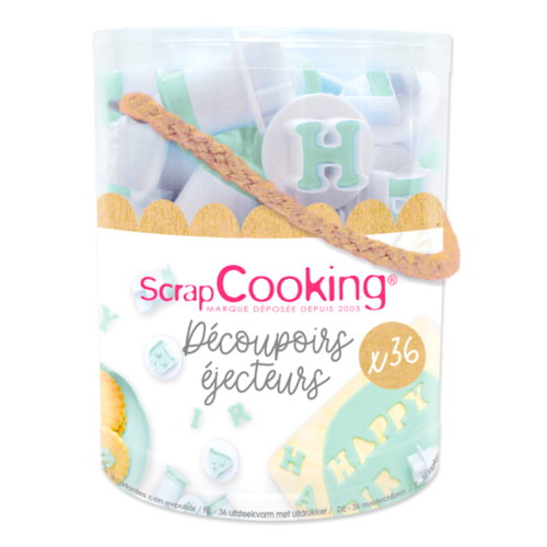 SET 36 CORTADORES PARA GALLETAS SCRAPCOOKING - LETRAS Y NUMEROS