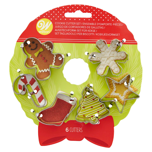 SET MINI CORTADORES WILTON - GALLETAS NAVIDEÑAS (CORONA)