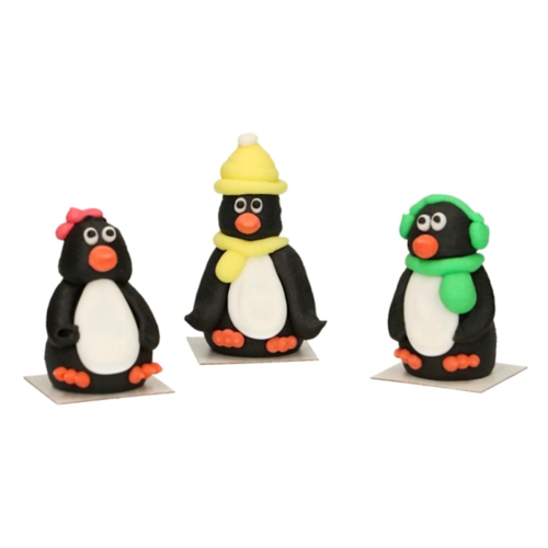 DECORACIONES DE AZUCAR (3D) FUNCAKES - PINGÜINOS