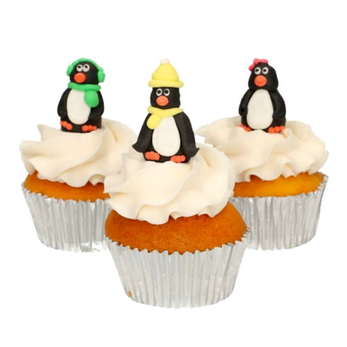 DECORACIONES DE AZUCAR (3D) FUNCAKES - PINGÜINOS