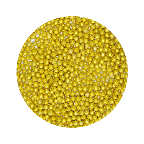 PERLAS DE AZUCAR FUNCAKES - ORO METALIZADO (4 MM) 80 G