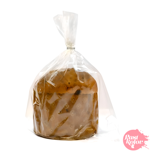 BOLSA + CIERRE PARA PANETTONE (500 G) - 27 X 33 CM