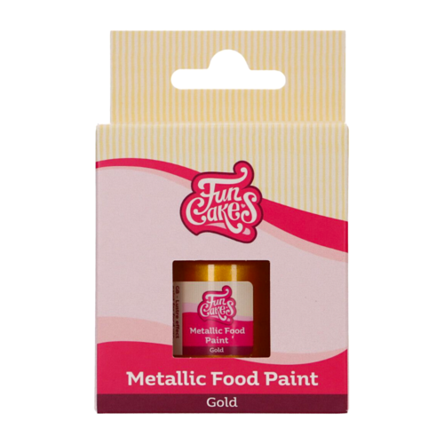 PINTURA METALIZADA COMESTIBLE FUNCAKES - ORO / GOLD 30 ML