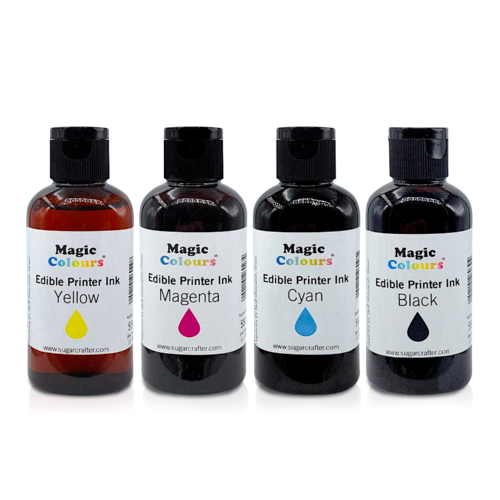 BOTE DE RECARGA TINTA COMESTIBLE "MAGIC COLOURS" - AMARILLO (55 ML)