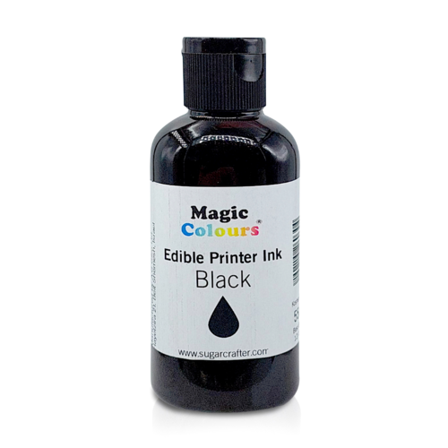 BOTE DE RECARGA TINTA COMESTIBLE "MAGIC COLOURS" - NEGRO (55 ML)