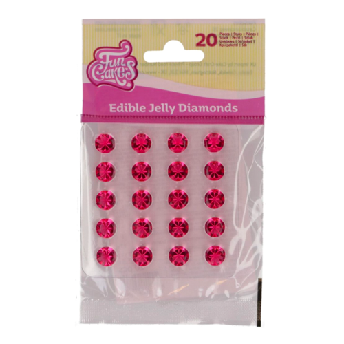 DIAMANTES COMESTIBLES DE GELATINA FUNCAKES - ROSA