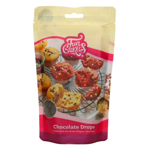 GOTAS DE CHOCOLATE NEGRO FUNCAKES - "DROPS" 350 G