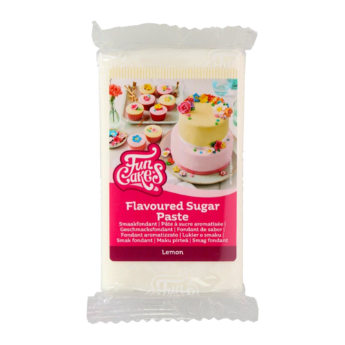 FONDANT DE SABOR FUNCAKES - BLANCO LIMON 250 G