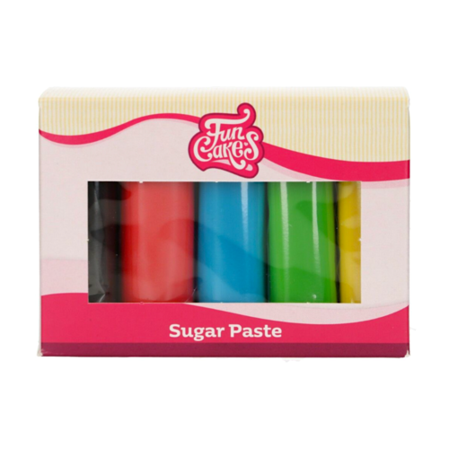 MULTIPACK FONDANT FUNCAKES - COLORES PRIMARIOS (5 X 100 G)