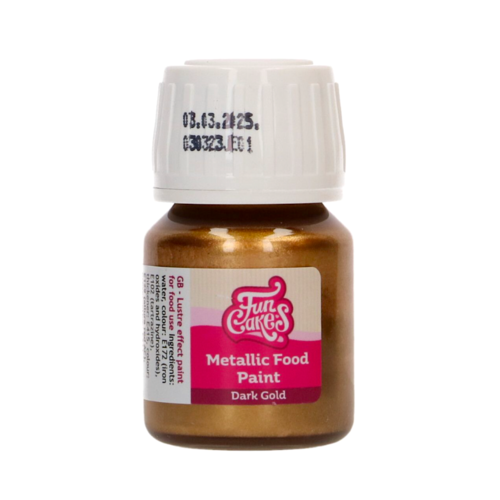 PINTURA METALIZADA COMESTIBLE FUNCAKES - ORO OSCURO 30 ML