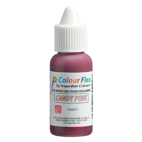 COLORANTE LIPOSOLUBLE "COLOURFLEX" SUGARFLAIR - CANDY PINK / ROSA DULCE (15 ML)