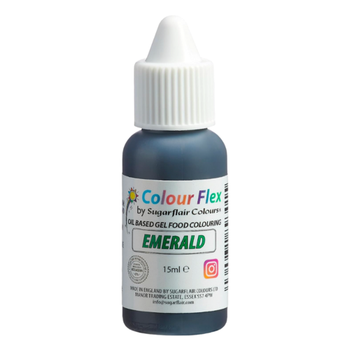 COLORANTE LIPOSOLUBLE "COLOURFLEX" SUGARFLAIR - EMERALD / ESMERALDA (15 ML)