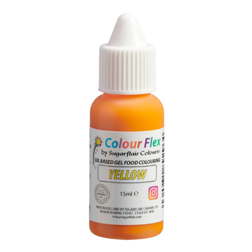 COLORANTE LIPOSOLUBLE "COLOURFLEX" SUGARFLAIR - YELLOW / AMARILLO (15 ML)