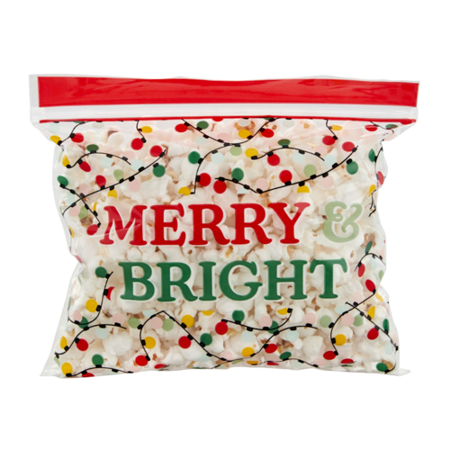 BOLSAS PARA DULCES (CIERRE ZIP) WILTON - "MERRY & BRIGHT" (20 U)