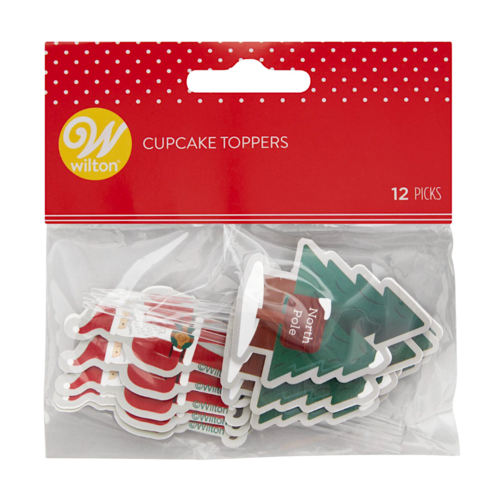 TOPPERS PARA CUPCAKE WILTON - SANTA