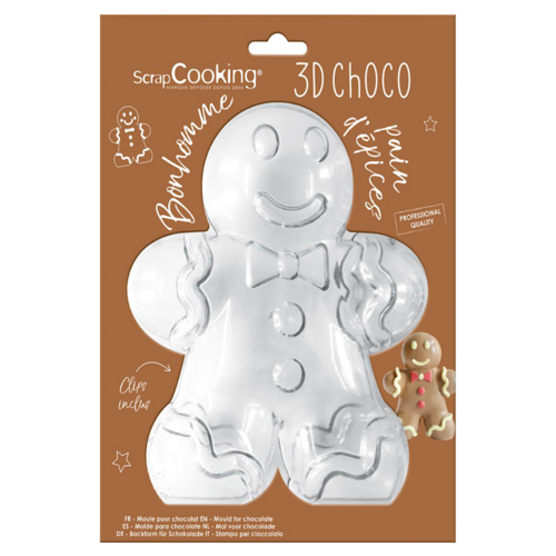 MOLDE PARA CHOCOLATE (3D) SCRAPCOOKING - MUÑECO DE JENGIBRE