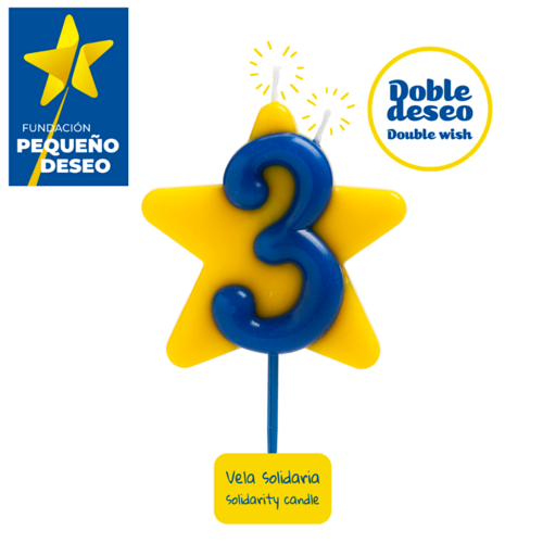 VELA SOLIDARIA "DOBLE DESEO" DEKORA - NUMERO 3