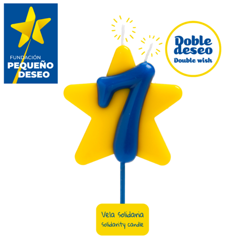 VELA SOLIDARIA "DOBLE DESEO" DEKORA - NUMERO 7