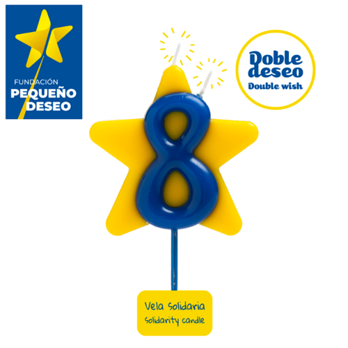 VELA SOLIDARIA "DOBLE DESEO" DEKORA - NUMERO 8