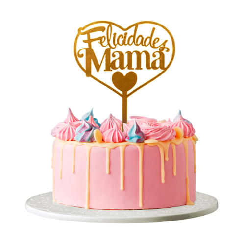 TOPPER PARA TARTA DEKORA - "FELICIDADES MAMA"