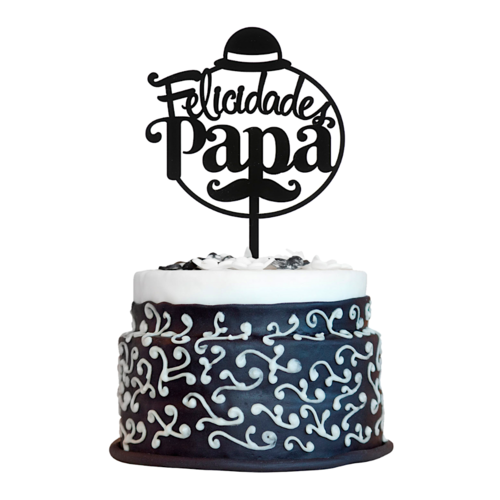 TOPPER PARA TARTA DEKORA - "FELICIDADES PAPA"