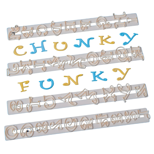 SET CORTADORES "TAPPITS" FMM - ALFABETO Y NUMEROS "CHUNKY FUNKY"