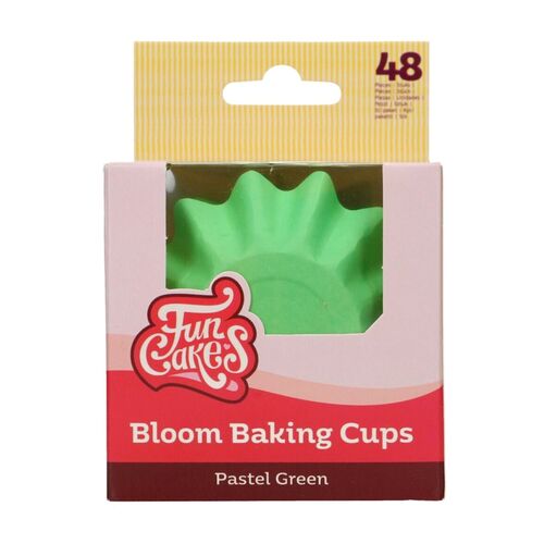 CAPSULAS CUPCAKES PARA HORNEAR "BLOOM" FUNCAKES - VERDES PASTEL