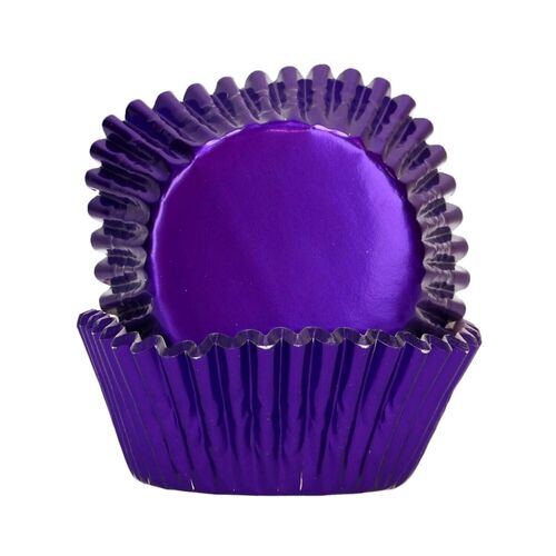 CAPSULAS CUPCAKES PAPEL ALUMINIO "FOIL" FUNCAKES - PURPURA METALICO