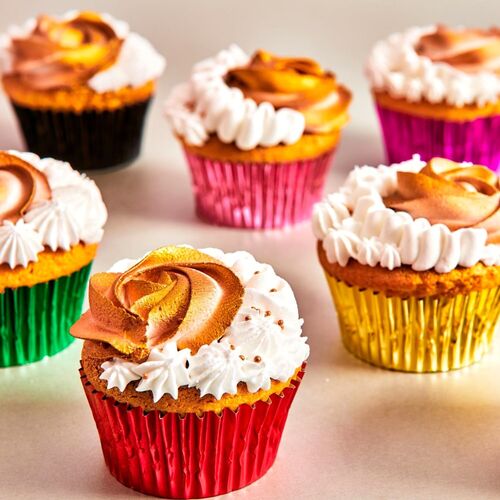 CAPSULAS CUPCAKES PAPEL ALUMINIO "FOIL" FUNCAKES - PURPURA METALICO